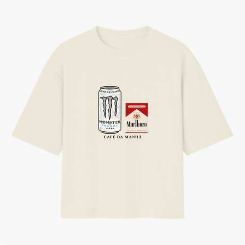 Camiseta Oversized Café da Manhã