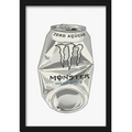 Quadro Lata Monster Branco