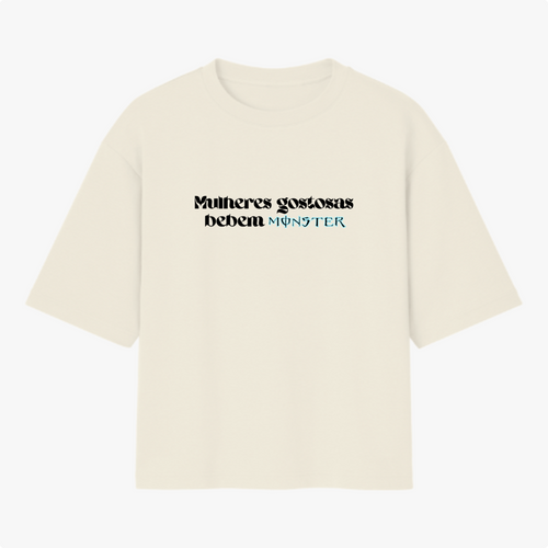 Camiseta Oversized Hot Girls Monster
